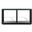 Benecarlo Glass Top Console Table In Clear and Black