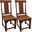 Benedict Dining Chair Set of 2 In Medium Brown