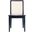 Benicio Rattan Dining Chair Set of 2 in Black and Natural