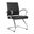 Benmar Home Leather Guest Office Chair In Black