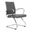 Benmar Home Leather Guest Office Chair In Grey