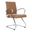 Benmar Home Leather Guest Office Chair In Light Brown