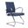 Benmar Home Leather Guest Office Chair In Navy Blue