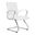 Benmar Home Leather Guest Office Chair In White