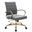 Benmar Home Leather Office Chair With Gold Frame In Grey