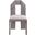 Bennett Chenille Fabric Dining Chair Set of 2 In Grey