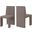 Benson Linen Textured Fabric Dining Chair Set of 2 In Brown