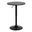 Bentley Adjustable Pub Table In Black Brushed Wood and Black Metal Finish