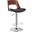 Bentwood Adjustable Swivel Bar Stool In Dark Grey