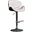 Bentwood Lift Adjustable Height Bar Stool In White