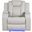 Benz Led and Power Reclining Chair Made With Faux Leather In Ice