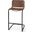 Berbick 43 Inch Total Height Medium Brown Leather With Iron Frame Bar Stool