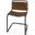 Berbick Medium Brown Leather With Iron Frame Dining Chair