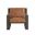 Berke Lounge Chair In Gunmetal and Tan