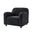 Bernie Boucle Upholstered Armchair In Black