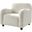 Bernie Boucle Upholstered Armchair In Ivory