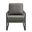 Bettina Lounge Chair In Dark Gray and Matte Black