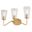 Beverly 3 Light Vanity In Muted Brass