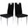 Beverly Faux Leather Upholstered Side Chair Set of 2 In Black