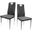 Beverly Faux Leather Upholstered Side Chair Set of 2 In Gray