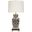 Bianca Black Leopard Hand Painted Urn Shape Tole Table Lamp