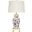Bianca Navy Vine Hand Painted Urn Shape Tole Table Lamp