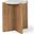 Bianca Wood And Marble Accent Table