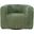 Biggs Corduroy Upholstered Curved Barrel Swivel Accent Chair In Forest