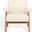 Billie Upholstered Accent Chair In Beige and Natural