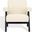Billie Upholstered Accent Chair In Black and Beige