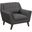 Binetti Accent Chair In Charcoal Pebble
