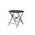 Bistro 30 Inch Round Folding Outdoor Table with Umbrella Hole In Black