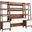 Bixby 3 Piece Wood Office Desk And Bookshelf In Walnut White EEI-6114-WAL-WHI