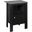 Black And Grey Top Nightstand With Storage