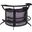 Dallas 2-shelf Curved Home Bar Smoke and Black Glass Set of 3