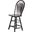 Black Cherry Selections Antique Black 24 Inch Swivel Barstool