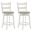 Blair 26 Inch Counter Height Swivel Barstool Set of 2 In Fog and Matte White