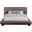 Blair Chenille Fabric Upholstered Full Bed In Brown