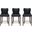 Blair Counter Stool Set of 3 In Black