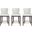Blair Counter Stool Set of 3 In White