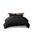 Blair Ruched Fur Down Alternative 3 Piece Full/Queen Comforter Set In Black