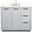 Blake 42 Inch Single Bathroom Vanity In Grey With Backsplash
