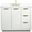 Blake 42 Inch Single Bathroom Vanity In White With Backsplash