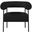 Blake Boucle Fabric Accent Chair In Black