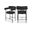 Blake Boucle Fabric Counter Stool Set of 2 In Black