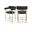 Blake Boucle Fabric Counter Stool Set of 2 In Black