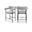 Blake Boucle Fabric Counter Stool Set of 2 In Grey