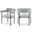 Blake Boucle Fabric Dining Chair Set of 2 In Grey