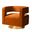 Blanca Swivel Barrel Chair In Orange