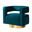 Blanca Swivel Barrel Chair In Teal